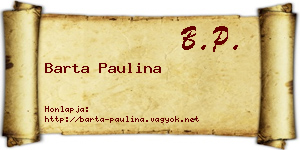 Barta Paulina névjegykártya