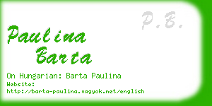 paulina barta business card